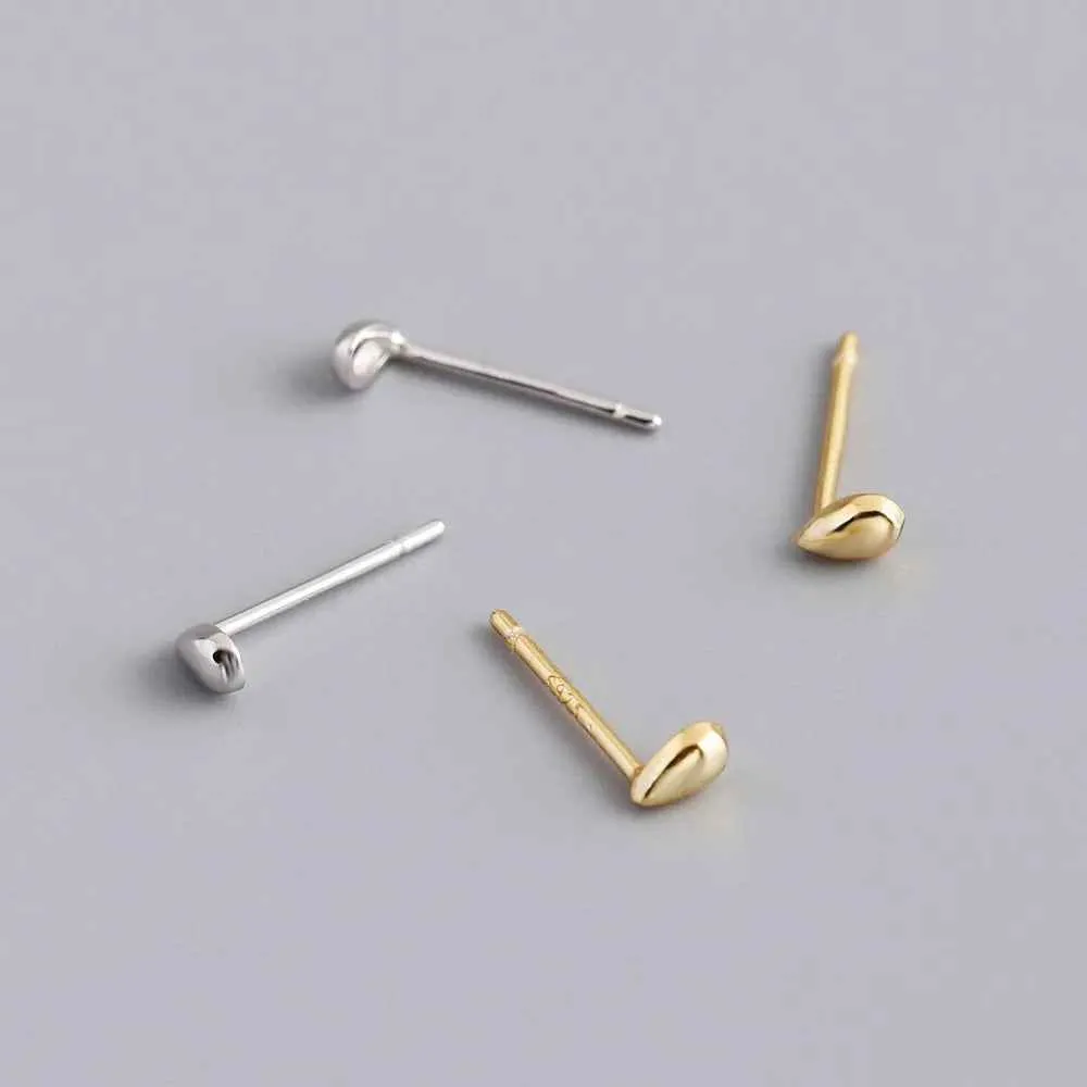 925 Sterling Silver Stud Earrings Charm Jewelry -  Mini Water Drop - MD379