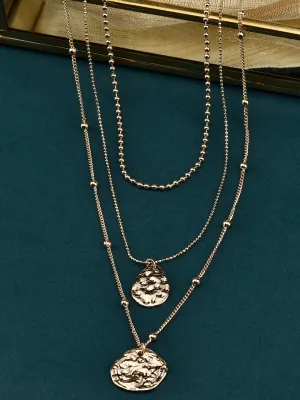 Accessorize London Women's Pack of 2 Coin Layered Pendant Necklace