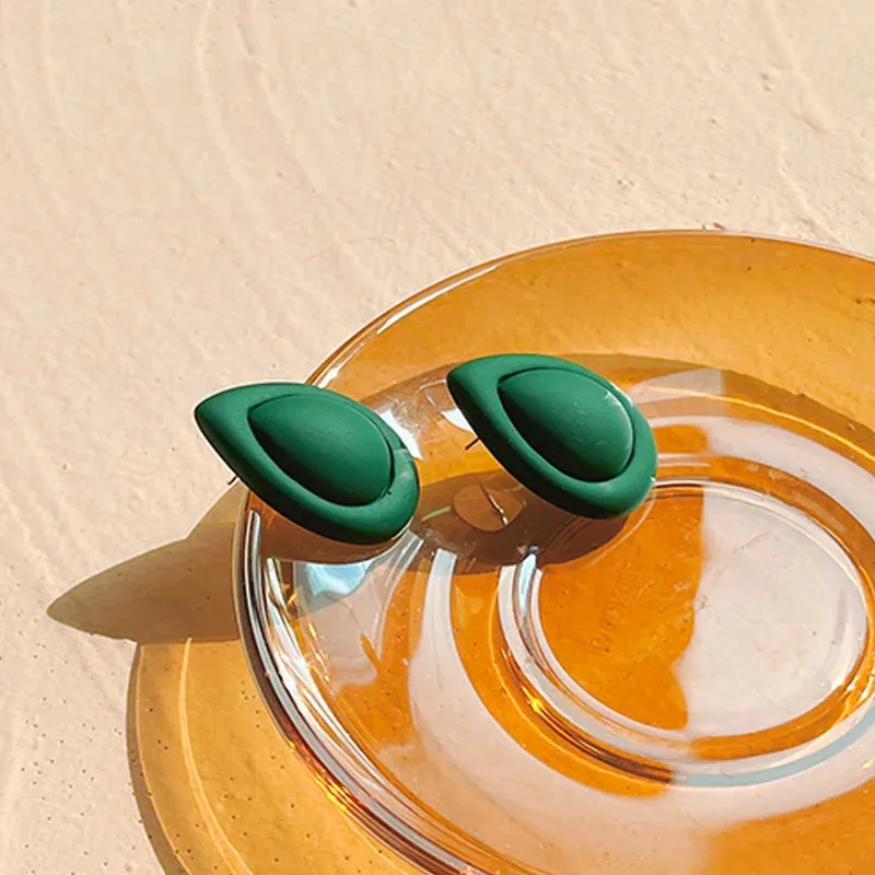 Acrylic Water Drop Stud Earrings