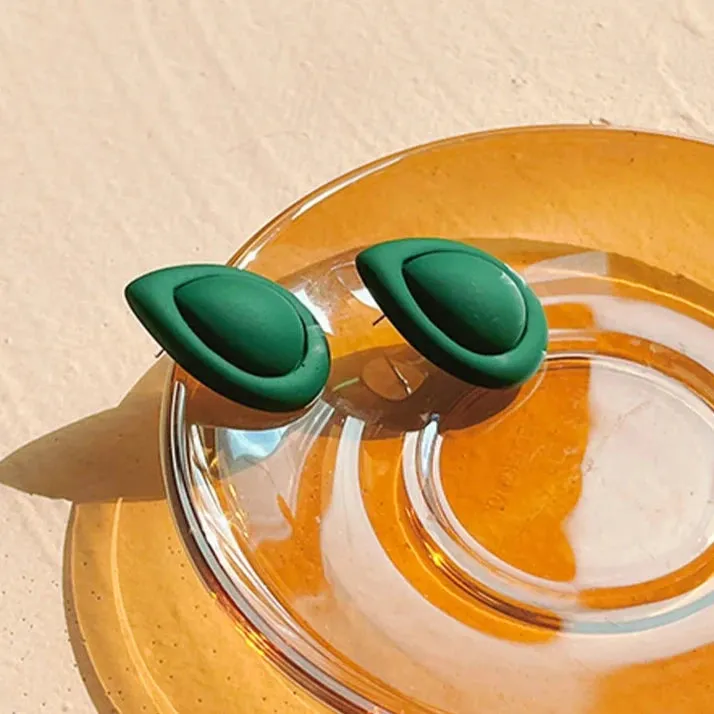 Acrylic Water Drop Stud Earrings