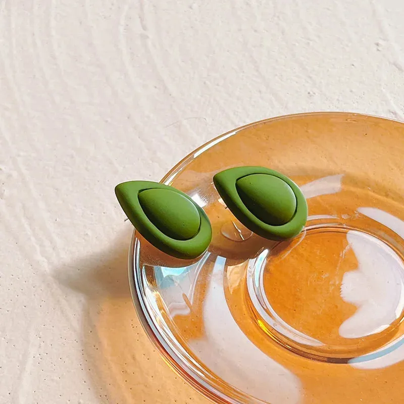 Acrylic Water Drop Stud Earrings