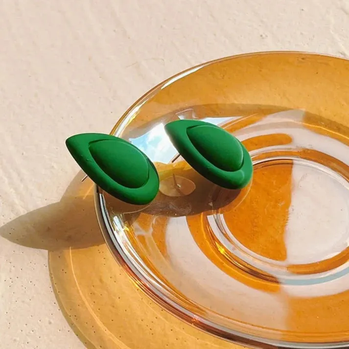Acrylic Water Drop Stud Earrings