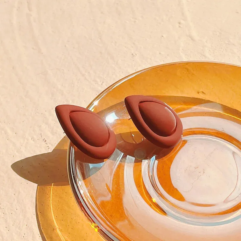 Acrylic Water Drop Stud Earrings