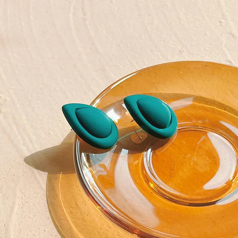 Acrylic Water Drop Stud Earrings