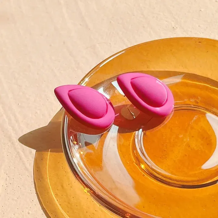 Acrylic Water Drop Stud Earrings