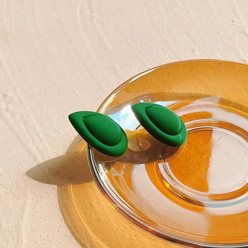 Acrylic Water Drop Stud Earrings