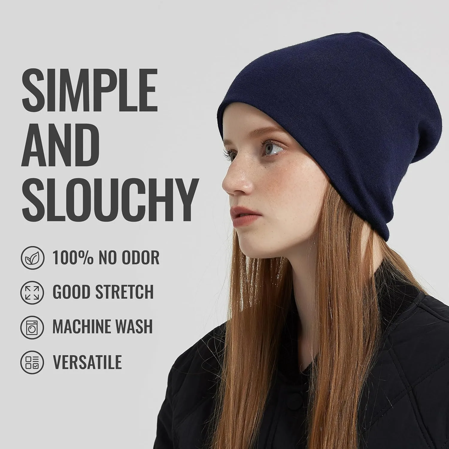 ACUSHLA 100% Merino Wool Cuff Beanie for Men & Women Knitted Winter Hat Unisex Watch Cap Skull Wrap for Cold Weather
