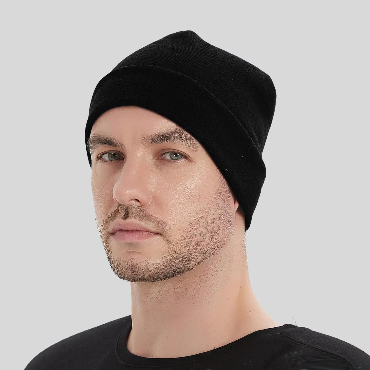 ACUSHLA 100% Merino Wool Cuff Beanie for Men & Women Knitted Winter Hat Unisex Watch Cap Skull Wrap for Cold Weather
