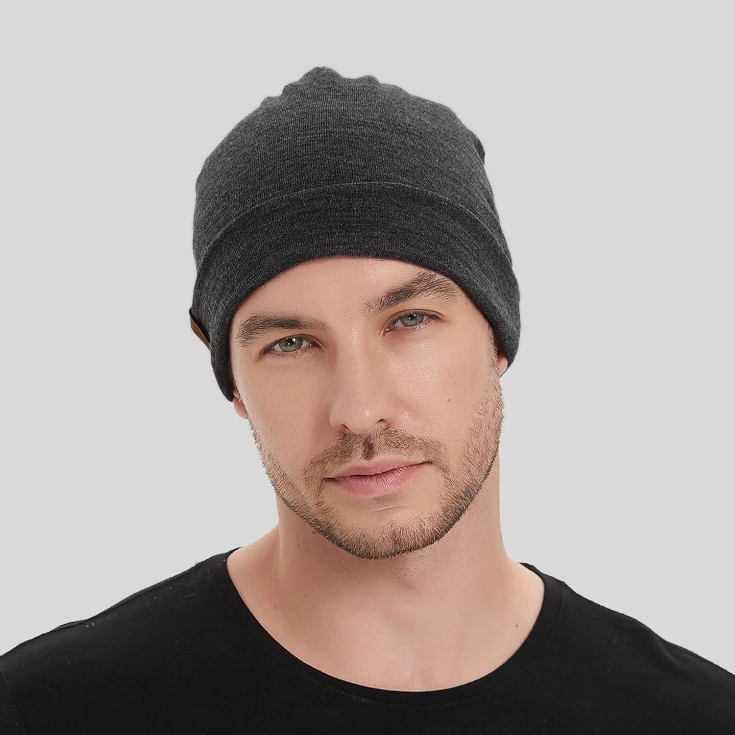 ACUSHLA 100% Merino Wool Cuff Beanie for Men & Women Knitted Winter Hat Unisex Watch Cap Skull Wrap for Cold Weather