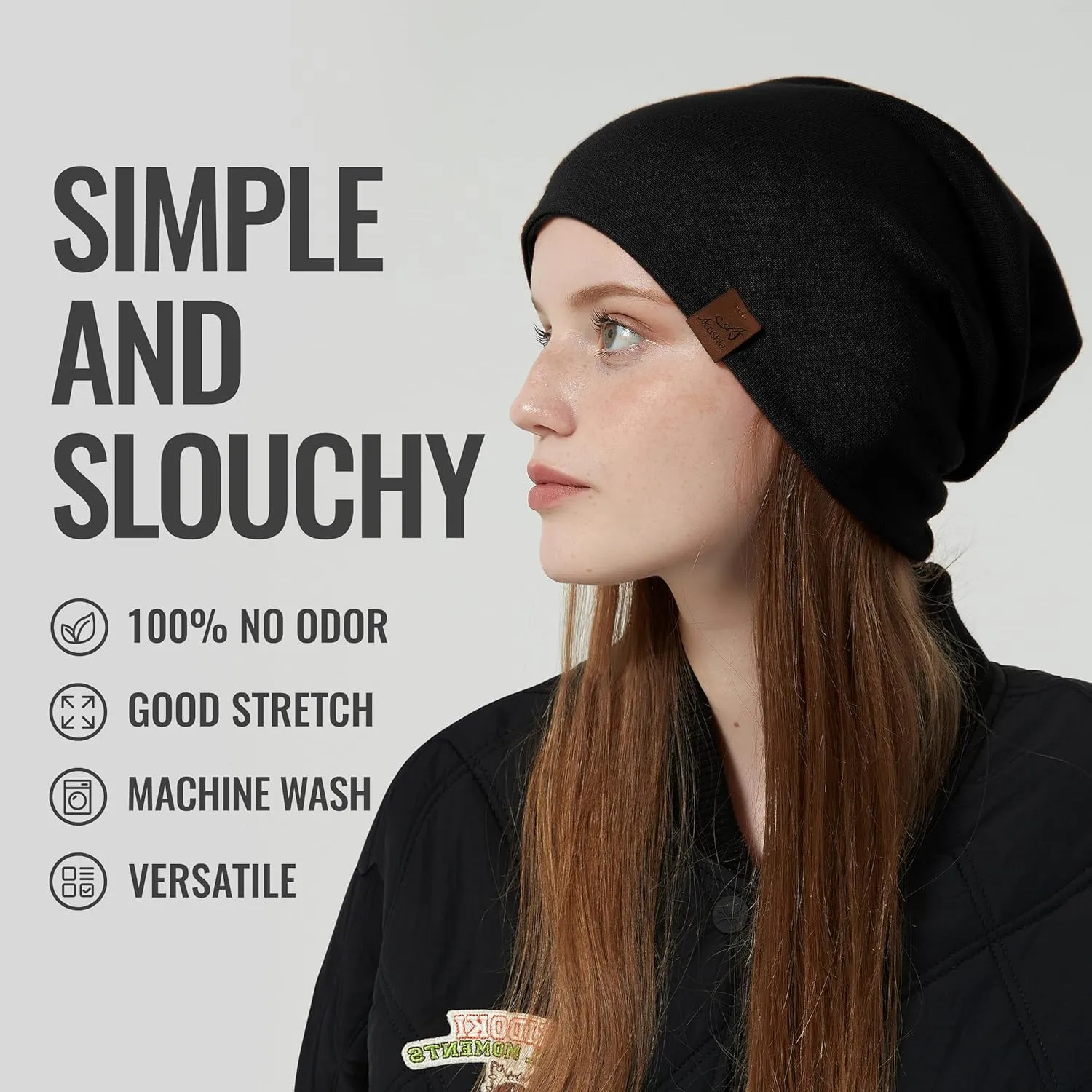 ACUSHLA 100% Merino Wool Cuff Beanie for Men & Women Knitted Winter Hat Unisex Watch Cap Skull Wrap for Cold Weather