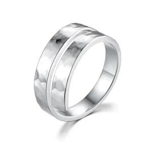 Adjustable Rings for Women,Sterling Silver Rings,Handmade Hammered Adjustable Thumb Women Rings Silver (9)