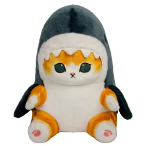 Adorable 20cm Shark Cat Plush Toy - Japanese Cartoon Cuddle Buddy