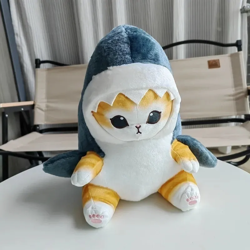 Adorable 20cm Shark Cat Plush Toy - Japanese Cartoon Cuddle Buddy