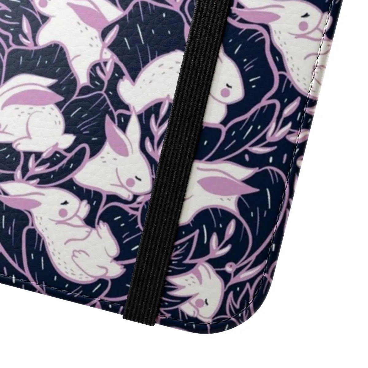 Adorable Bunny-Themed Flip Cover Phone Case