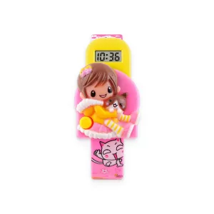 Adorable Girls’ Pink Digital Watch