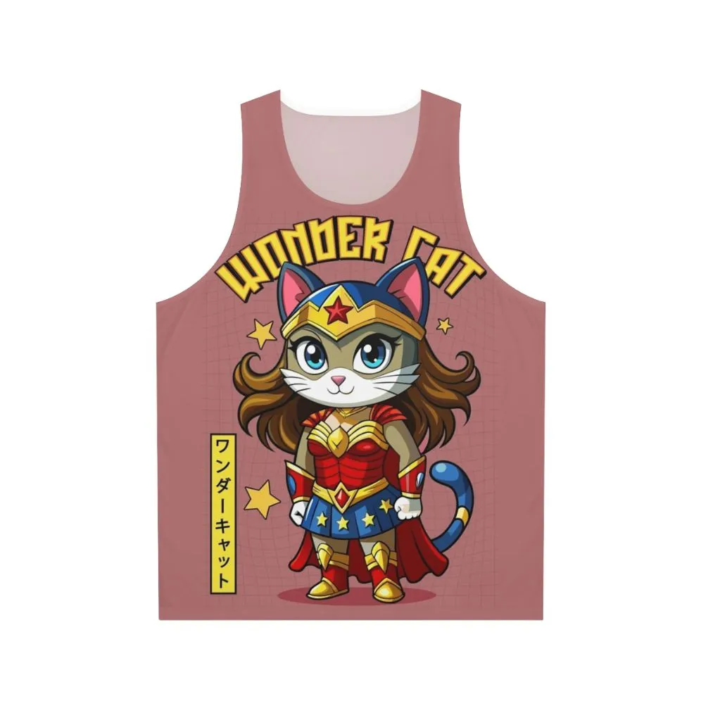 Adorable Japanese Wonder Cat Unisex Tank Top