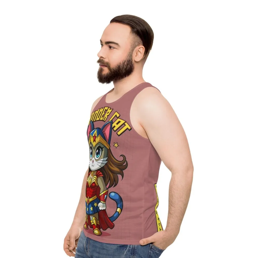 Adorable Japanese Wonder Cat Unisex Tank Top
