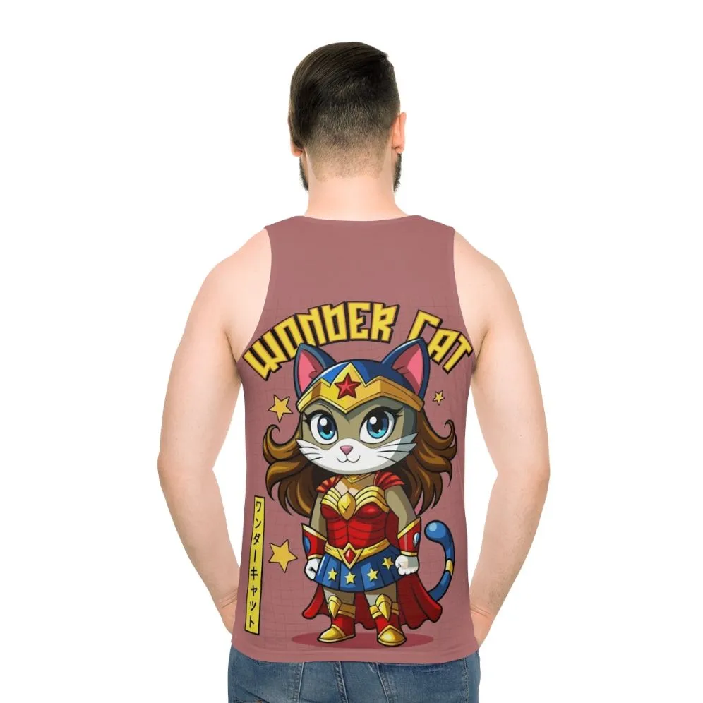 Adorable Japanese Wonder Cat Unisex Tank Top