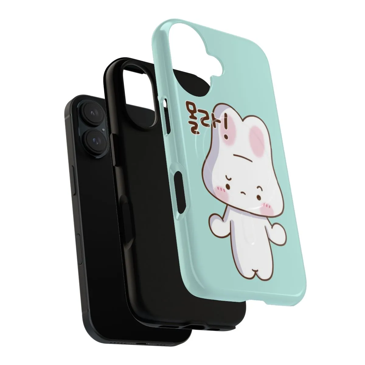 Adorable Kawaii Bunny Saying "몰라!" - Magnetic Tough Phone Case