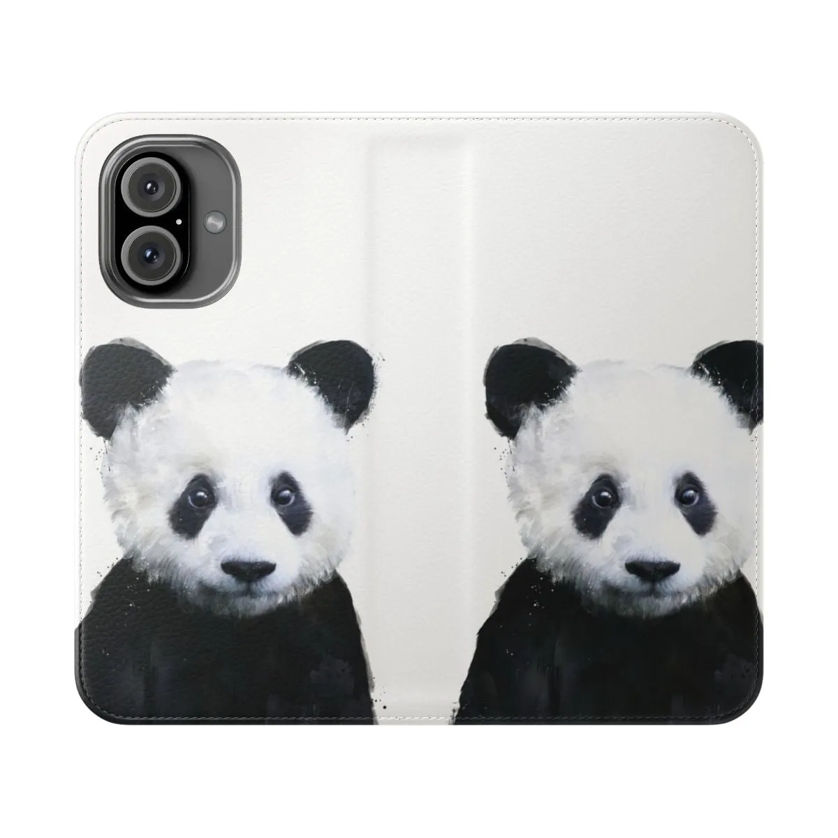 Adorable Panda-Themed Flip Cover Phone Case