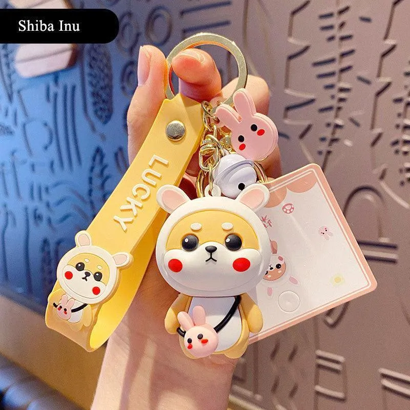 Adorable Shiba Inu Keychain - Durable and Eye-Catching Design for Keys