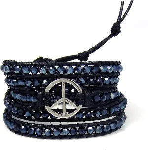AeraVida Adjustable Genuine Leather Multilayer Braided Boho Cuff Bracelet | Adjustable Leather Braided Bracelet for Women | Cuff Bangle Bracelet | Bracelet Jewelry Gifts