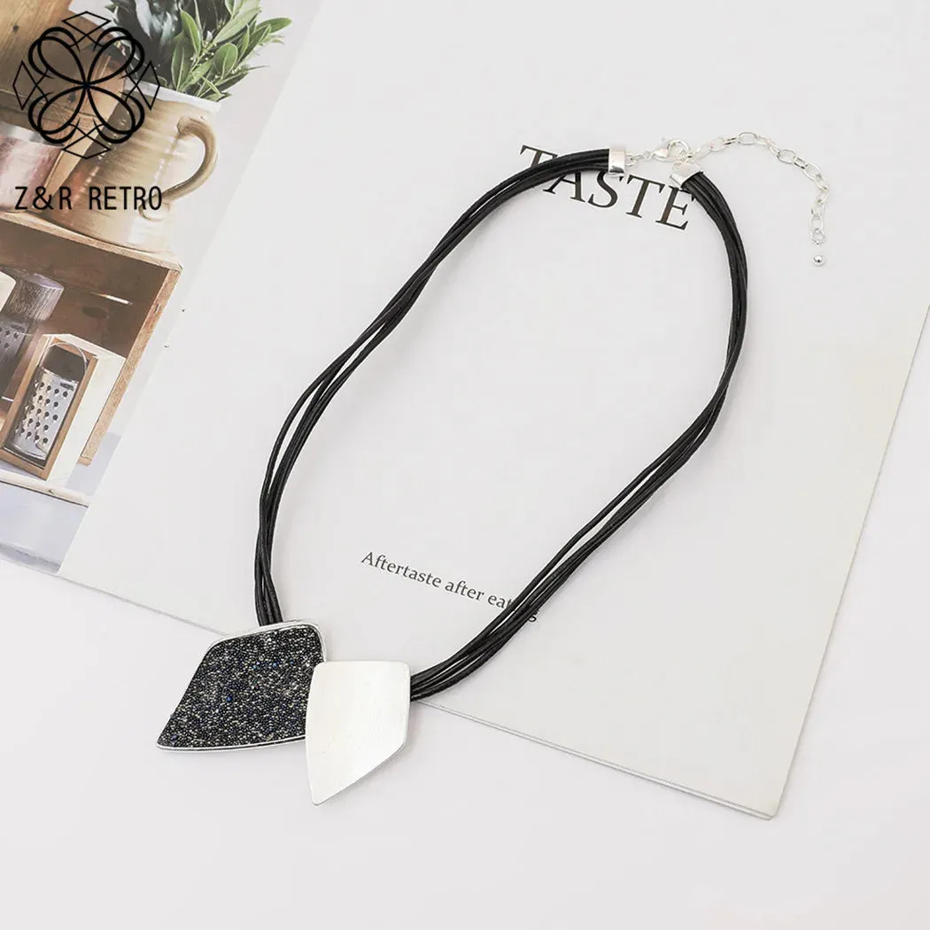 Aesthetic Geometry Valentines Day Korean Fashion Pendant Necklace for Women