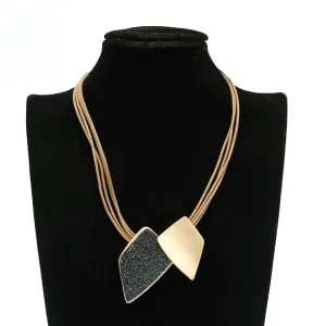 Aesthetic Geometry Valentines Day Korean Fashion Pendant Necklace for Women