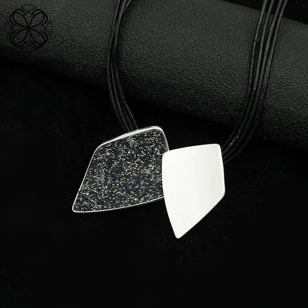 Aesthetic Geometry Valentines Day Korean Fashion Pendant Necklace for Women