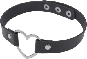 Aislor Women PU Leather Punk Rivets Choker Necklace and Half Finger Performance Gloves Mittens