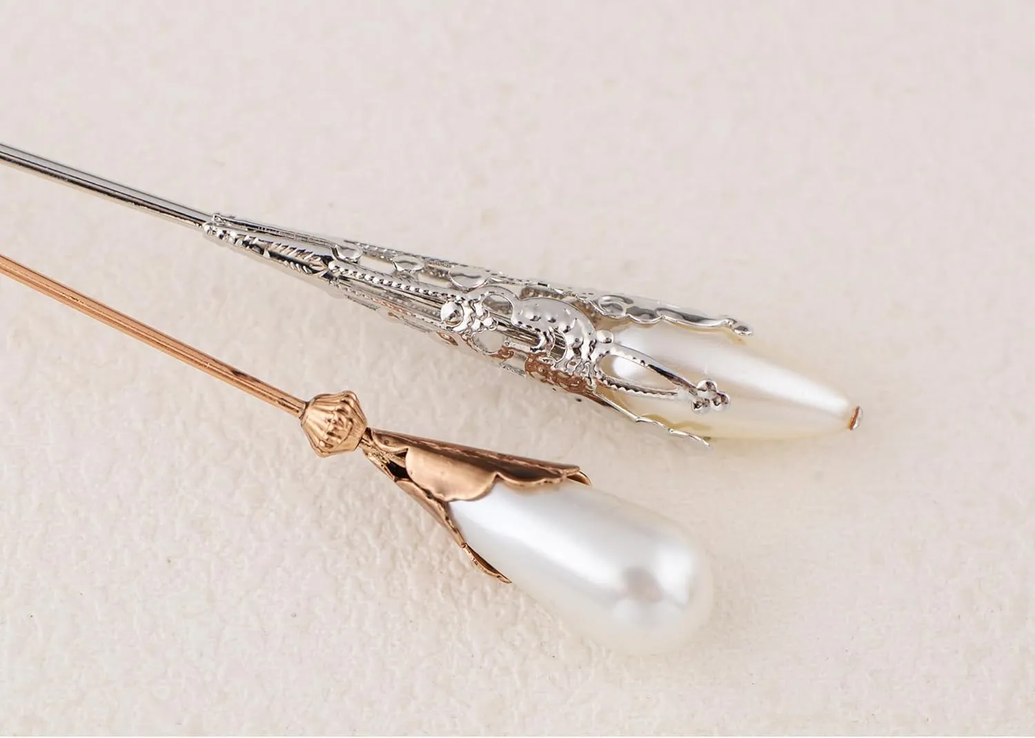 Alilang Classic Vintage 3Pcs Hat Brooch Pin Set with Rhinestone and Pearl Accents for Scarves and Hats Lapel Pin Accessories