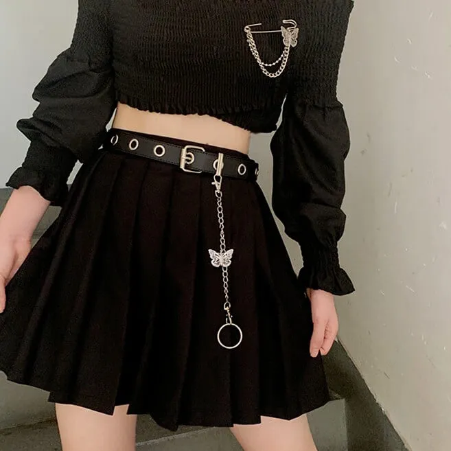 Alternative butterfly gothic chain belt
