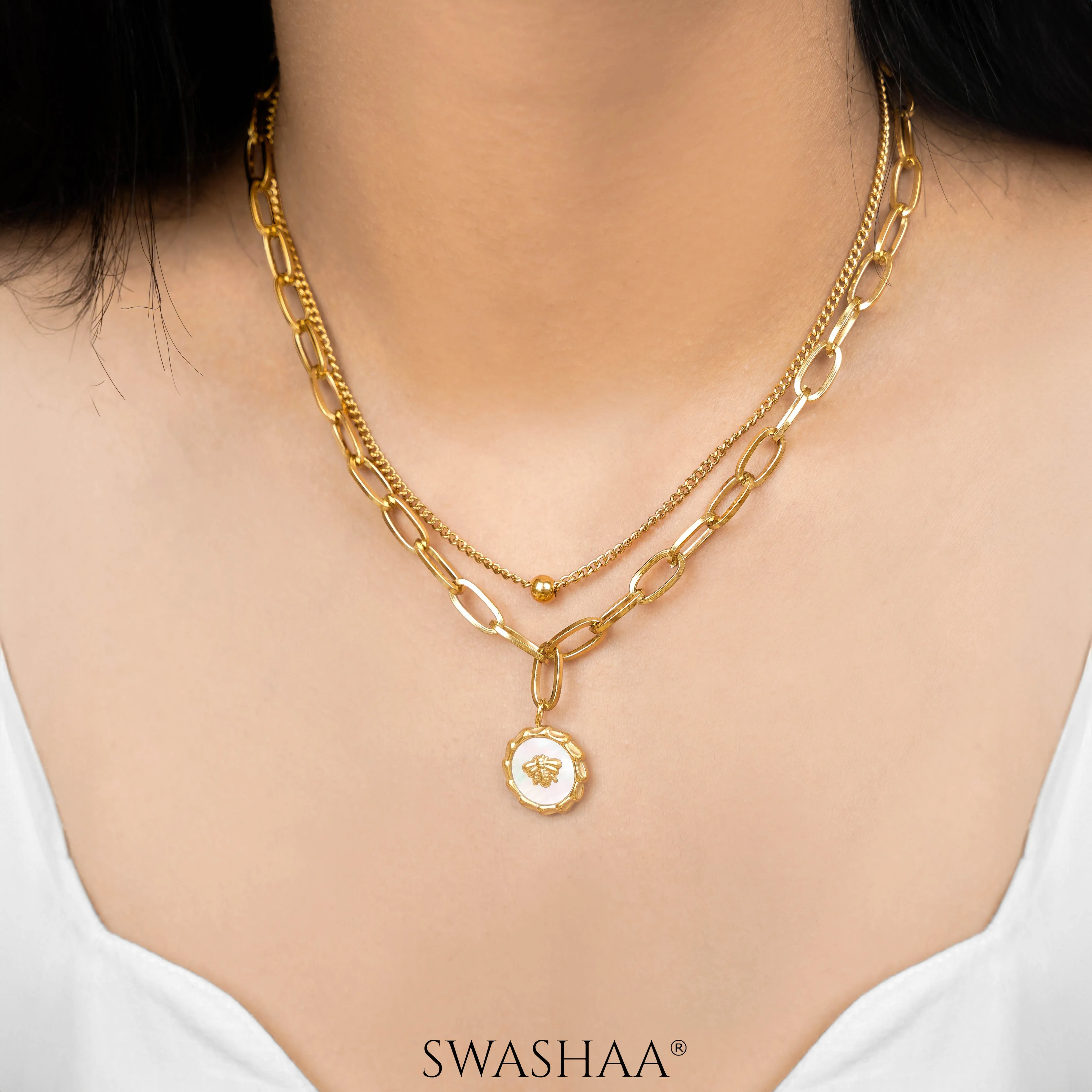 Ana 18K Gold Plated Layered Necklace