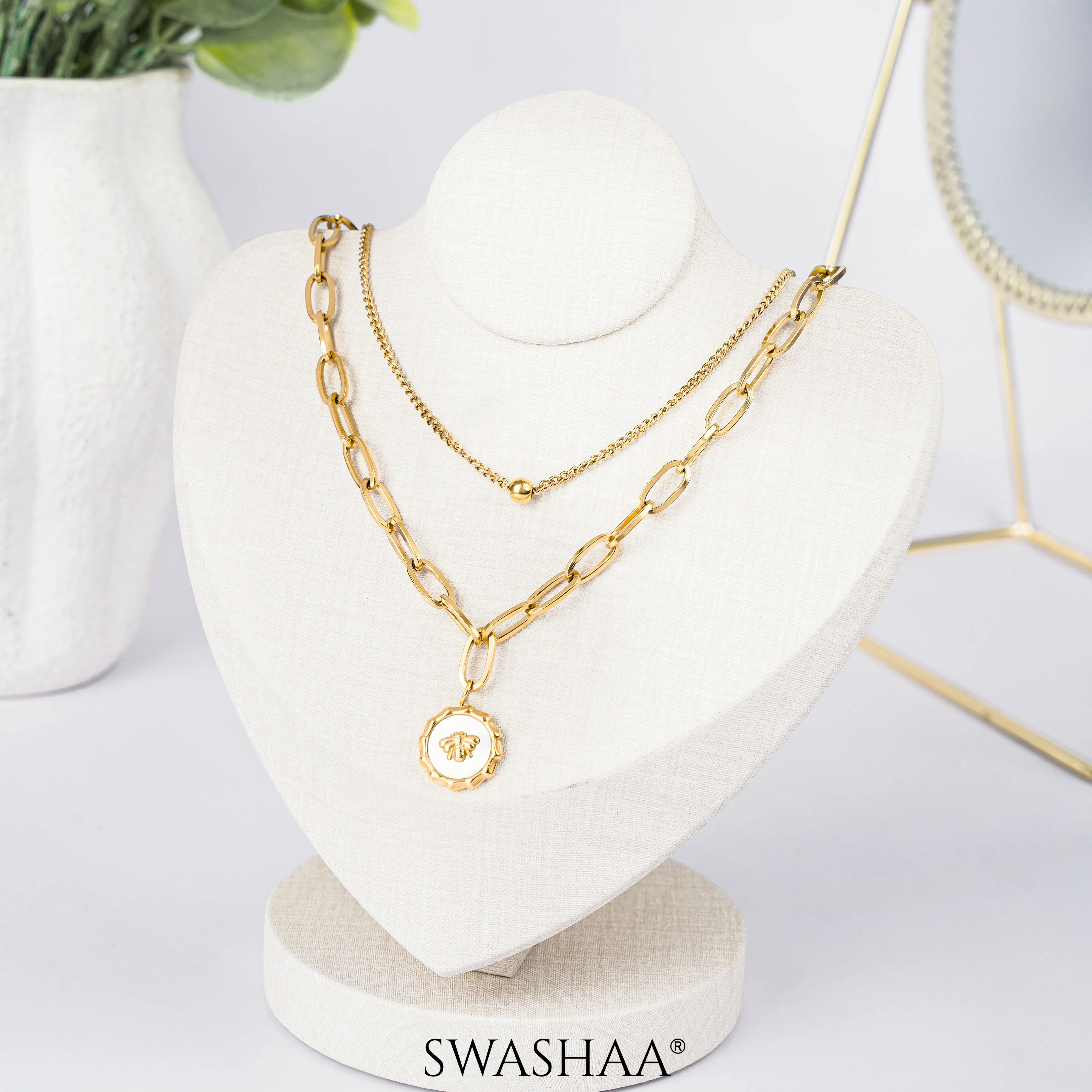 Ana 18K Gold Plated Layered Necklace