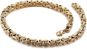 ANAZOZ Byzantine Chain Necklace for Men, Stainless Steel Chain Link Necklace Chain 50CM-76CM