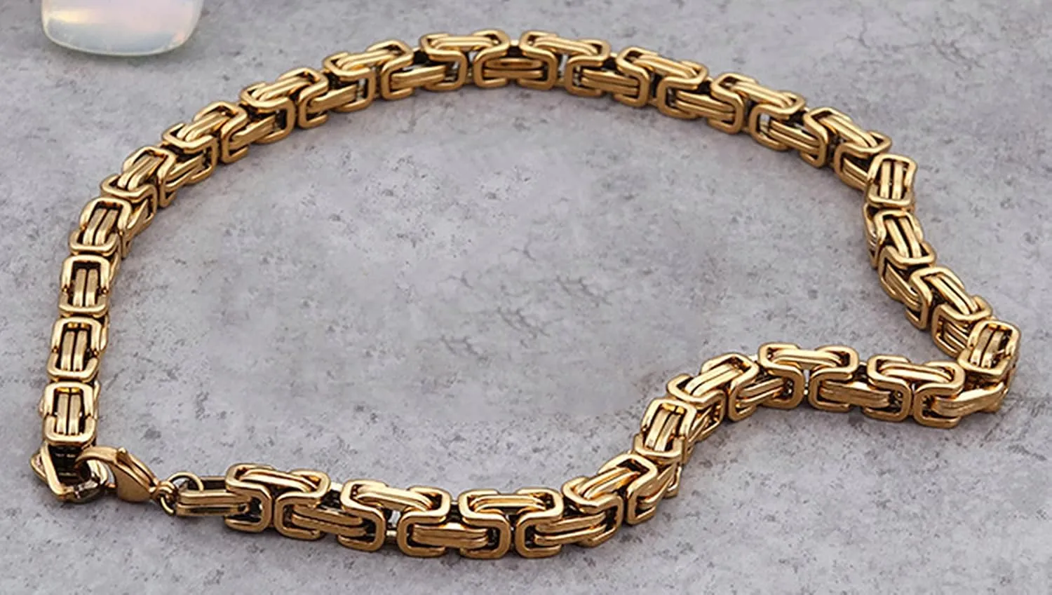 ANAZOZ Byzantine Chain Necklace for Men, Stainless Steel Chain Link Necklace Chain 50CM-76CM