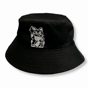 Angry Cat Bucket Hat, White Cat