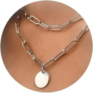 Aonklot Layered Necklaces for Women Trendy Paperclip Necklace Coin Pendant Necklace Punk Layering Chain Necklace Adjustable Jewelry Gifts