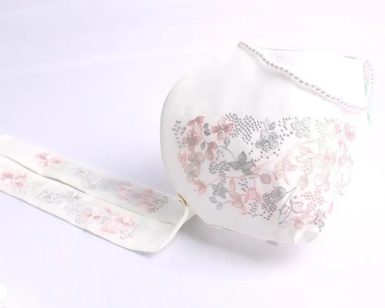 Apricot Strap Tale Girls Hanbok Hat (2 Colors)