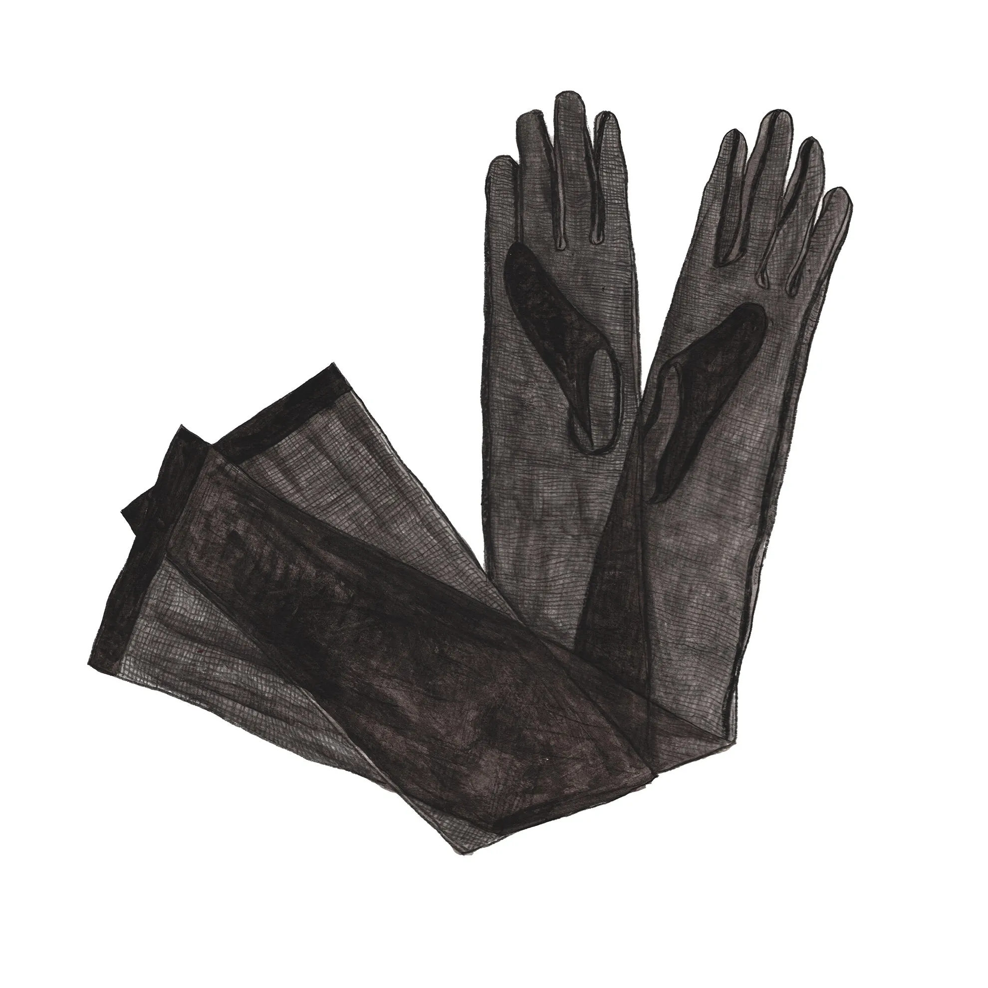 Arabella Tulle Opera Gloves