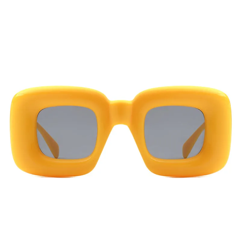 Argo - Oversized Y2K Inflated Frame One Piece Lens Sunglasses