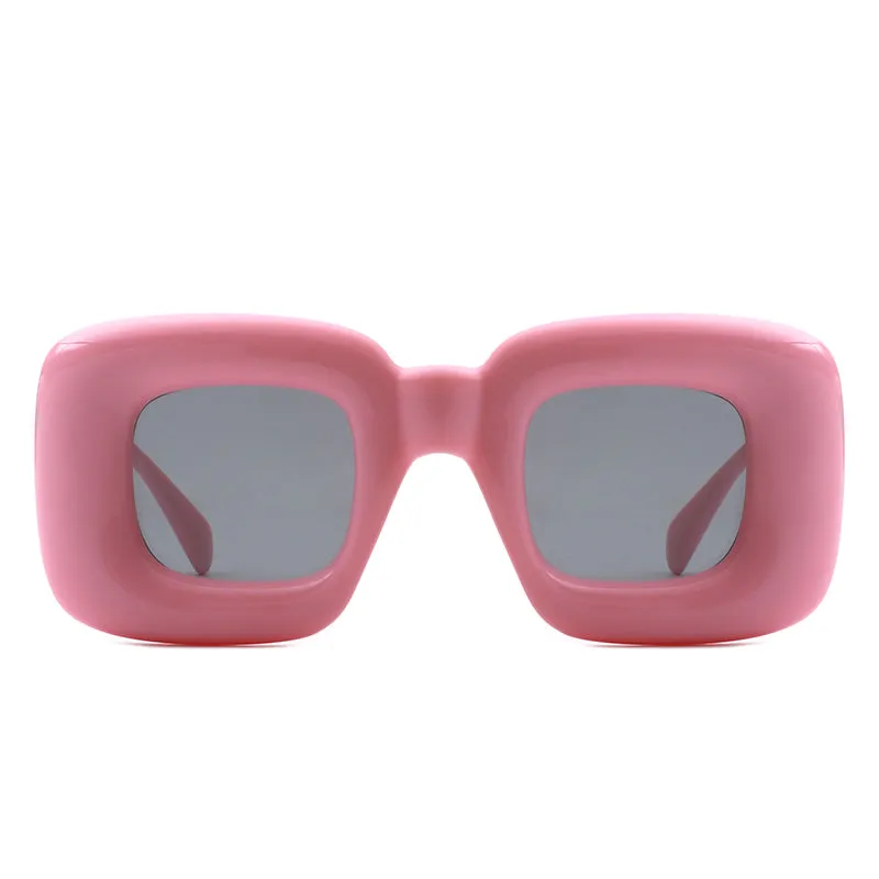 Argo - Oversized Y2K Inflated Frame One Piece Lens Sunglasses