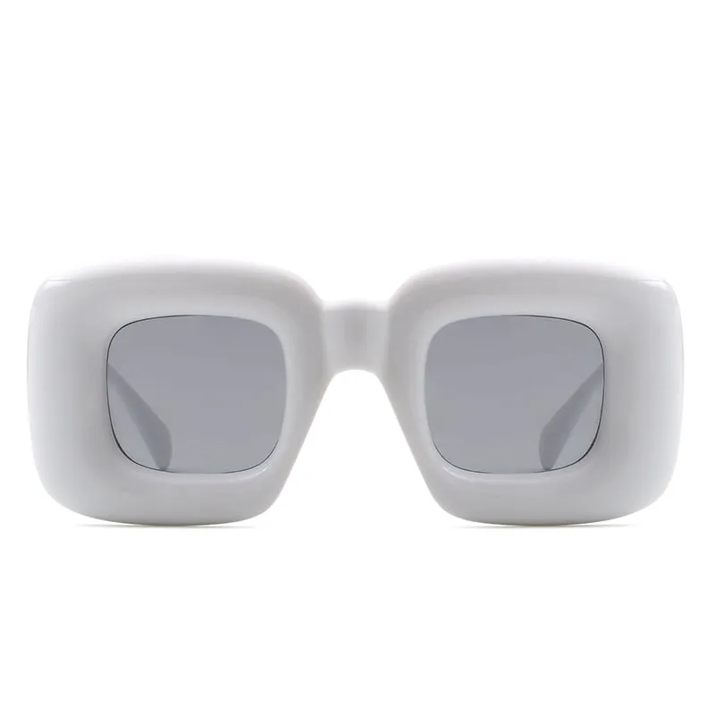 Argo - Oversized Y2K Inflated Frame One Piece Lens Sunglasses