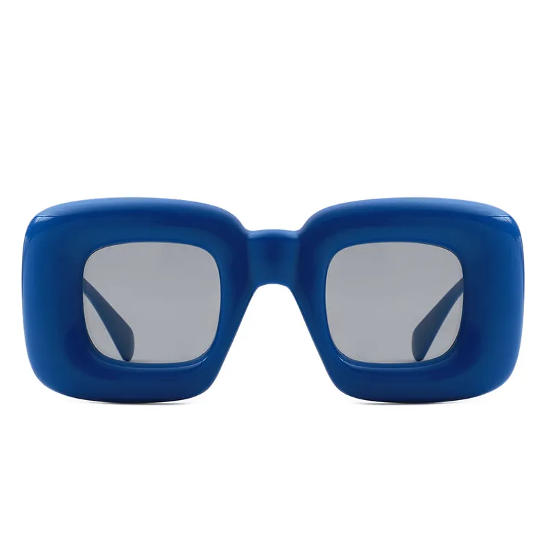 Argo - Oversized Y2K Inflated Frame One Piece Lens Sunglasses
