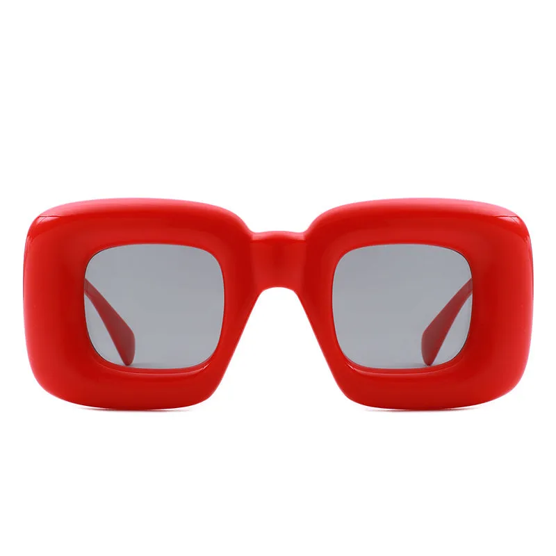 Argo - Oversized Y2K Inflated Frame One Piece Lens Sunglasses