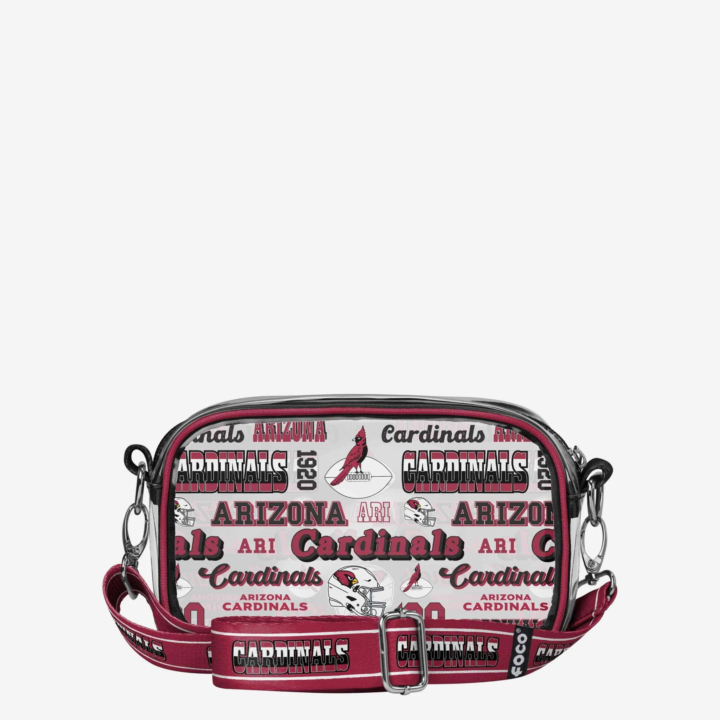 Arizona Cardinals Repeat Retro Print Clear Crossbody Bag