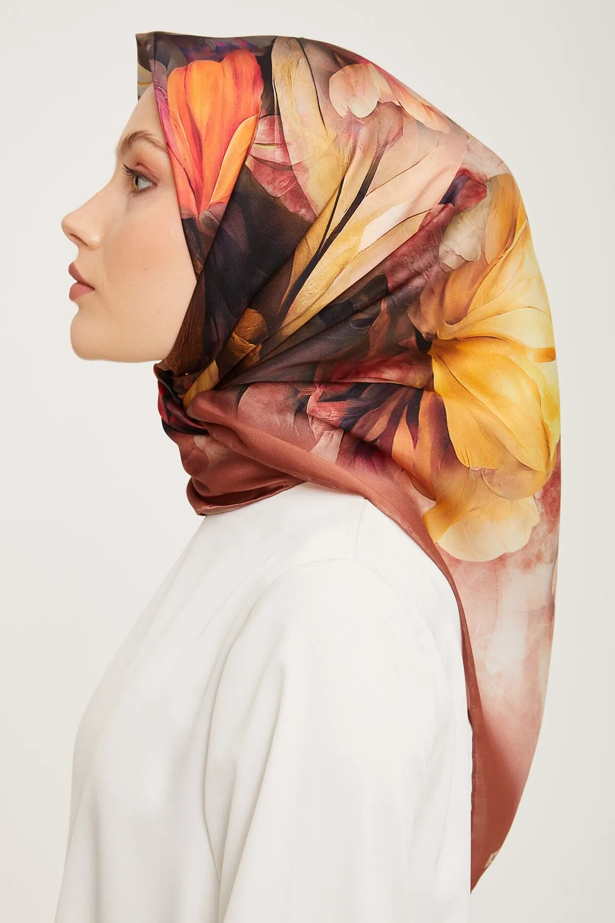 Armine Nocturne Floral Silk Scarf #51
