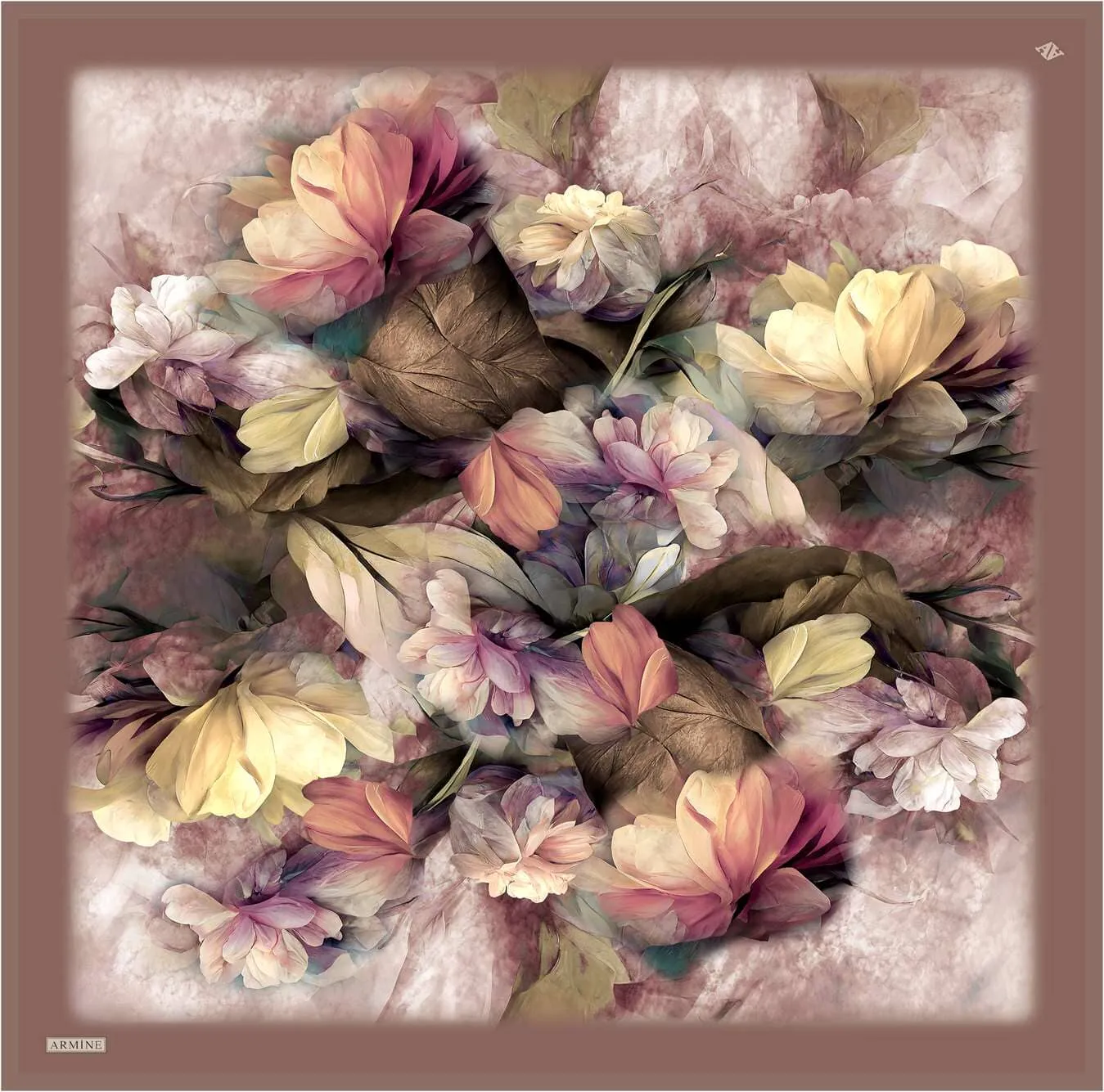 Armine Nocturne Floral Silk Scarf #51