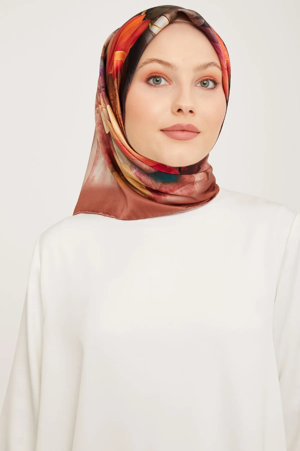Armine Nocturne Floral Silk Scarf #51