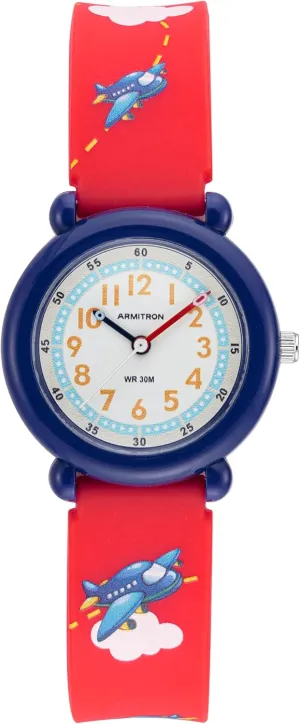Armitron Sport Kids Easy to Read Patterned Silicone Strap Watch, 27/1005